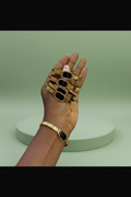 Gold minimalist wristwatch