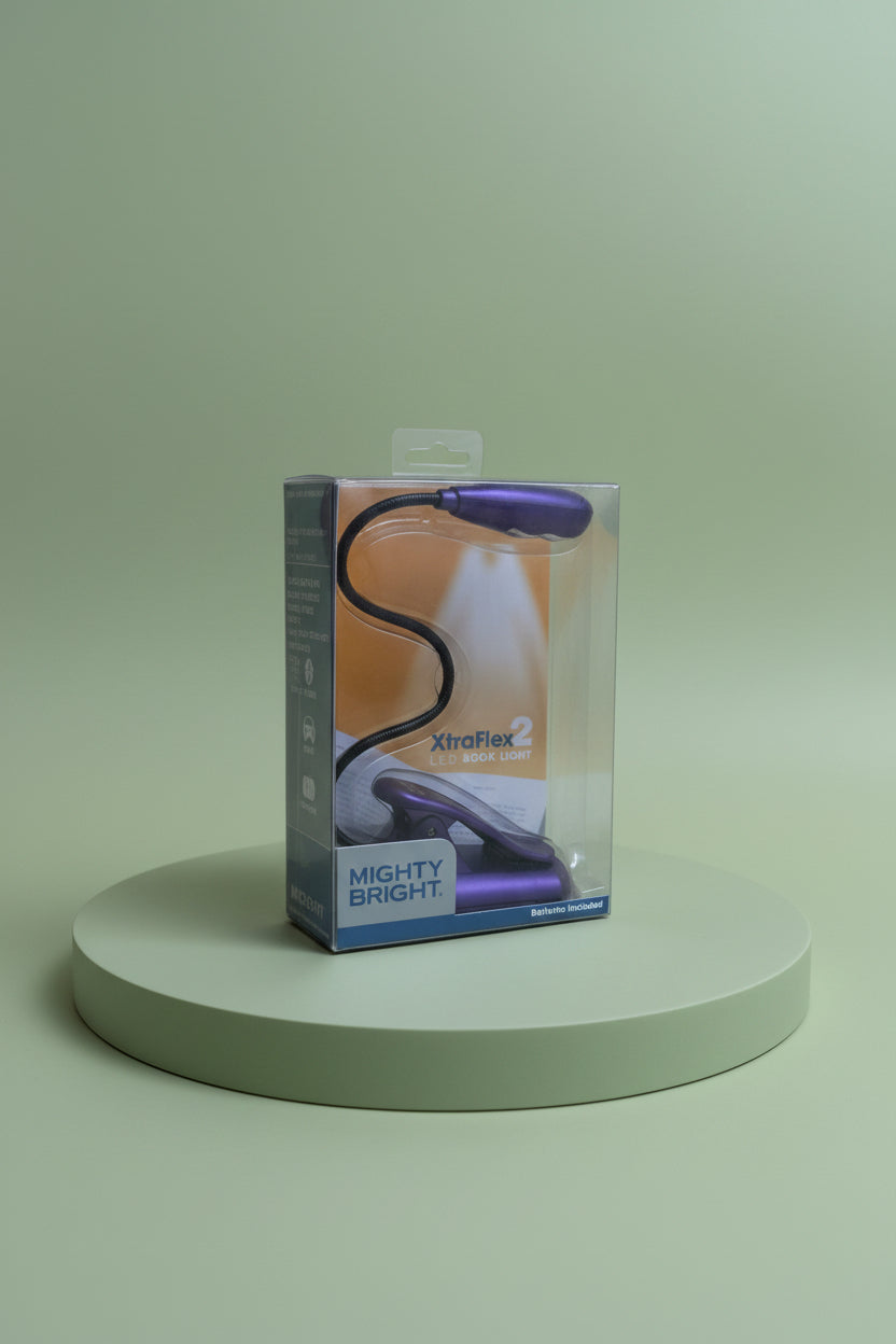 Ultra flex book light with batteries
