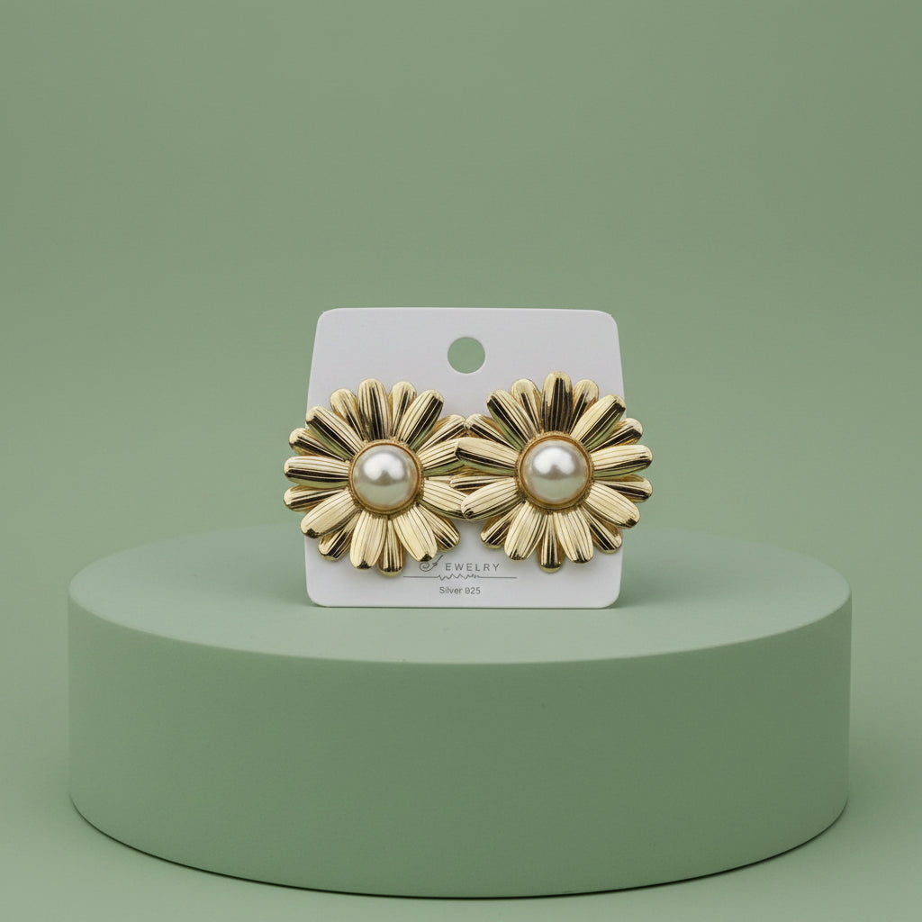 Gold earrings