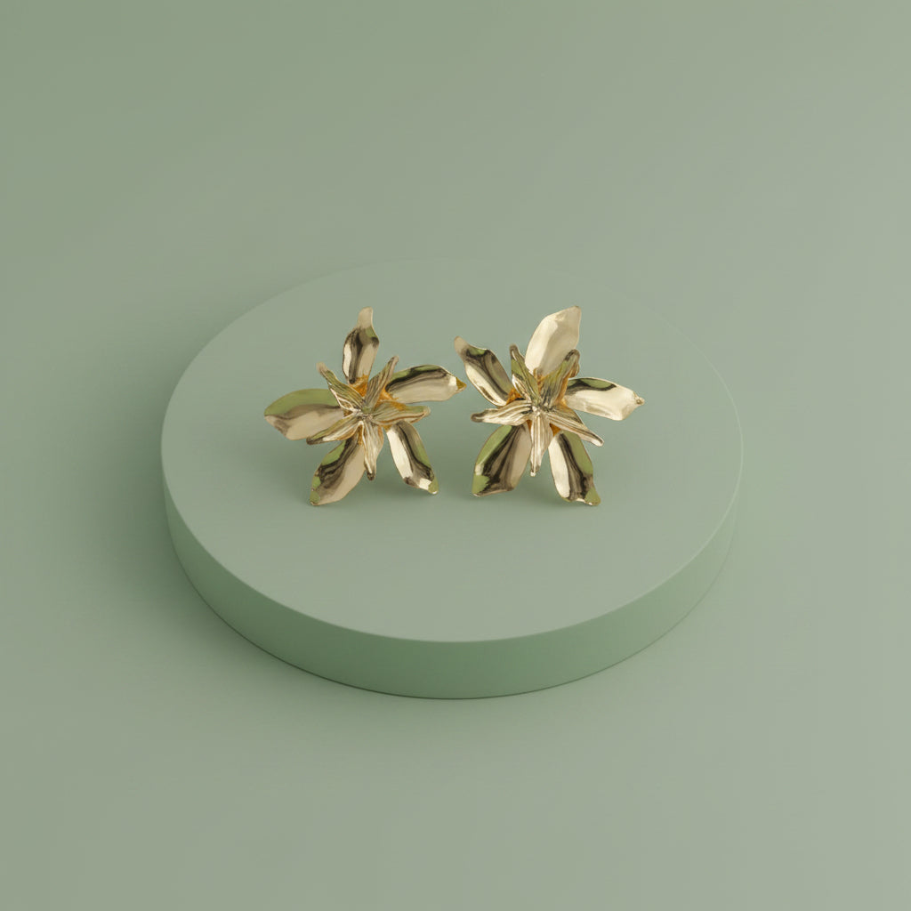 Gold earrings