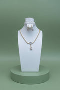 Drop necklace with earrings