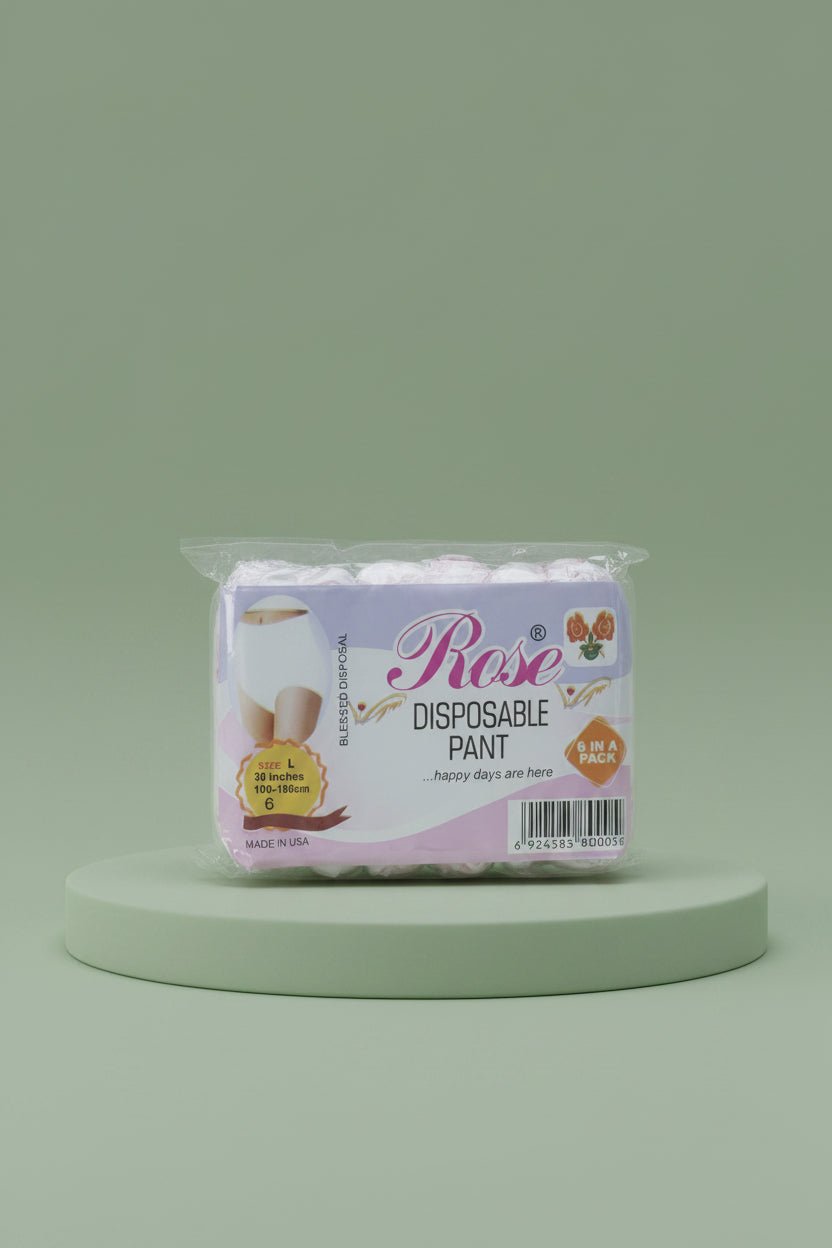 Rose disposable pant large set of 6